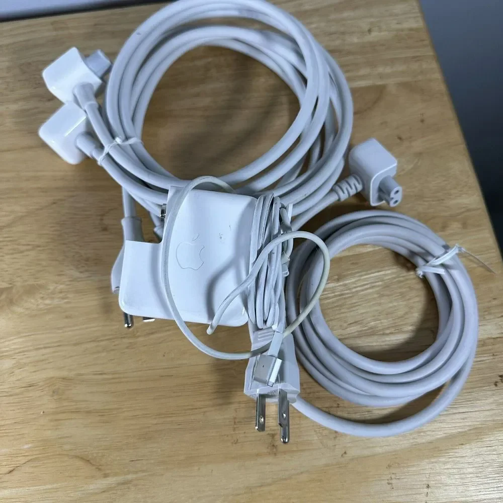 Apple 45 Watt MagSafe 2 AC Adapter w/Power Cord A1436 Genuine‎ OEM Used 3 Cords